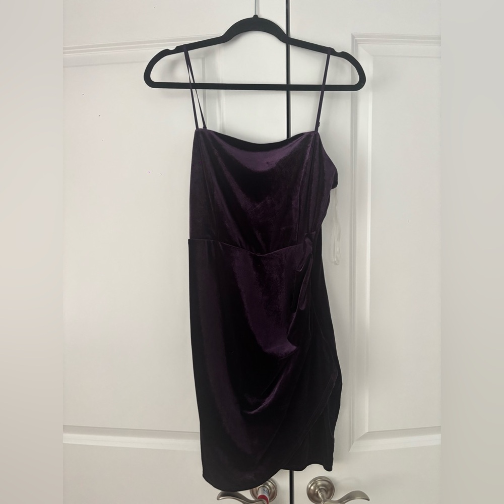 Elegant Purple Velvet Dress